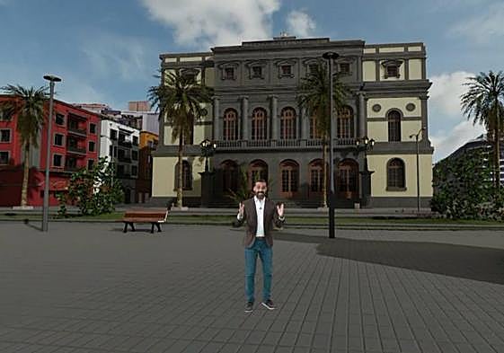 El programa '1 Hora Menos' recorre en realidad virtual la historia del Teatro Pérez Galdós.