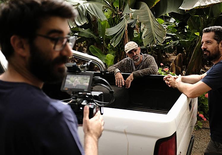 Un momento del rodaje del 'spot'.