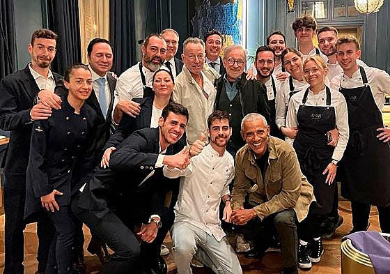 Foto en el restaurante donde se celebró la cena.