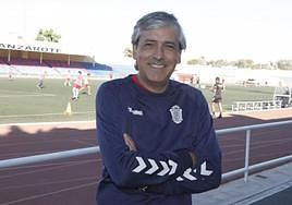Mateo García, entrenador de la UD Lanzarote, en la Ciudad Deportiva del equipo rojillo.