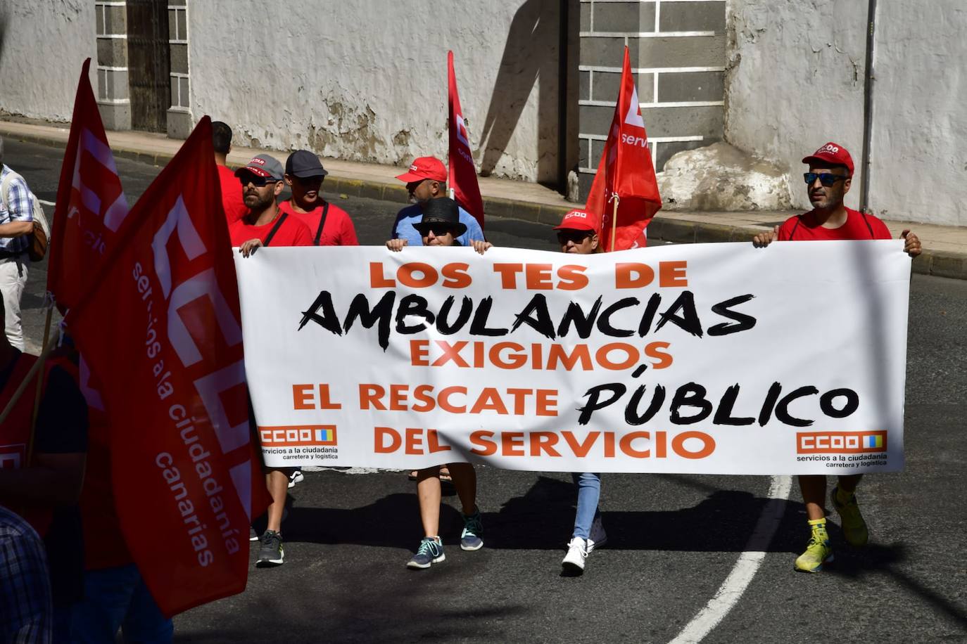 Manifestación por el 1 de mayo en la capital grancanaria