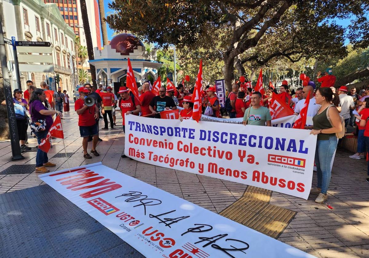 Manifestación por el 1 de mayo en la capital grancanaria