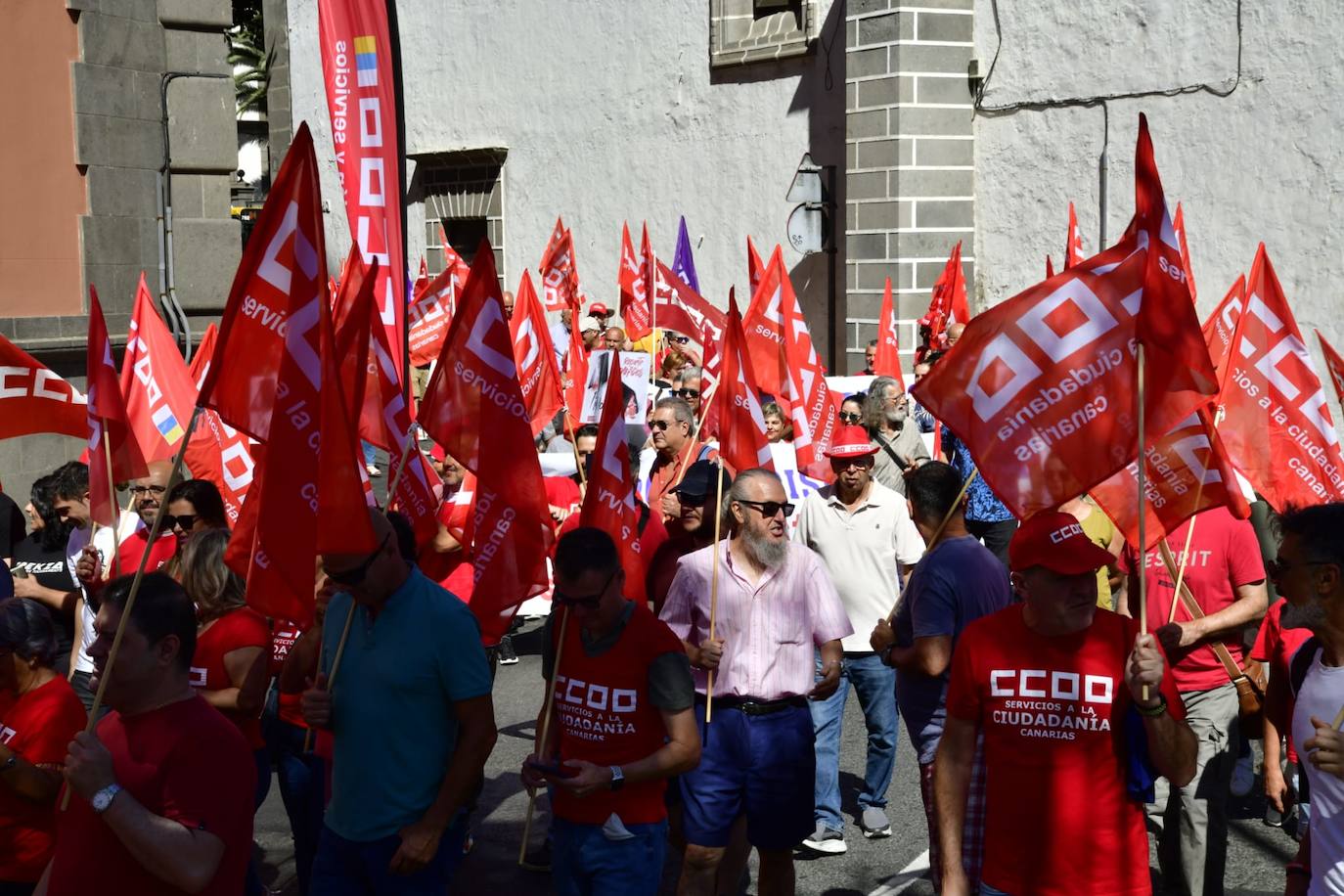 Manifestación por el 1 de mayo en la capital grancanaria