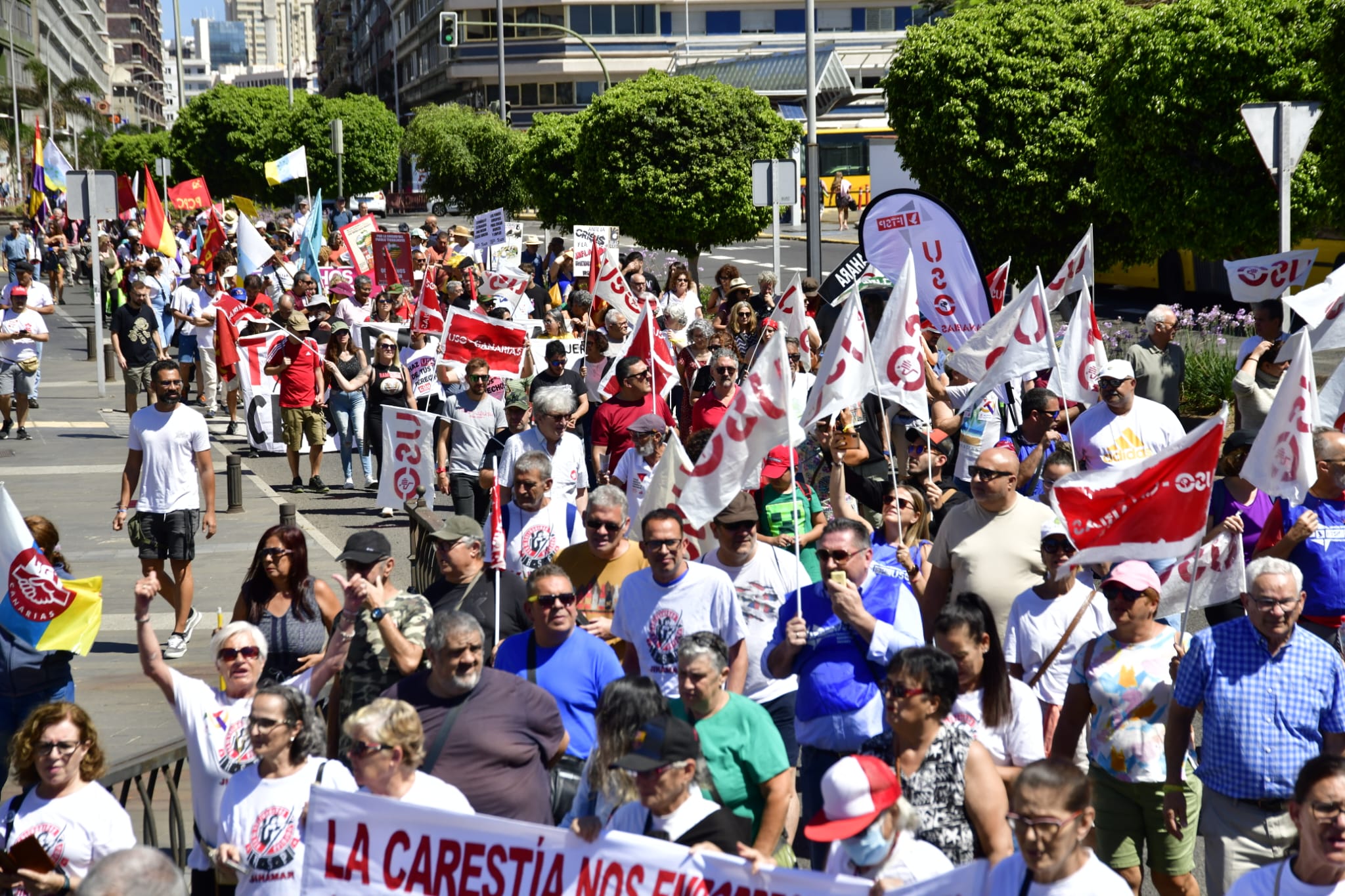 Manifestación por el 1 de mayo en la capital grancanaria