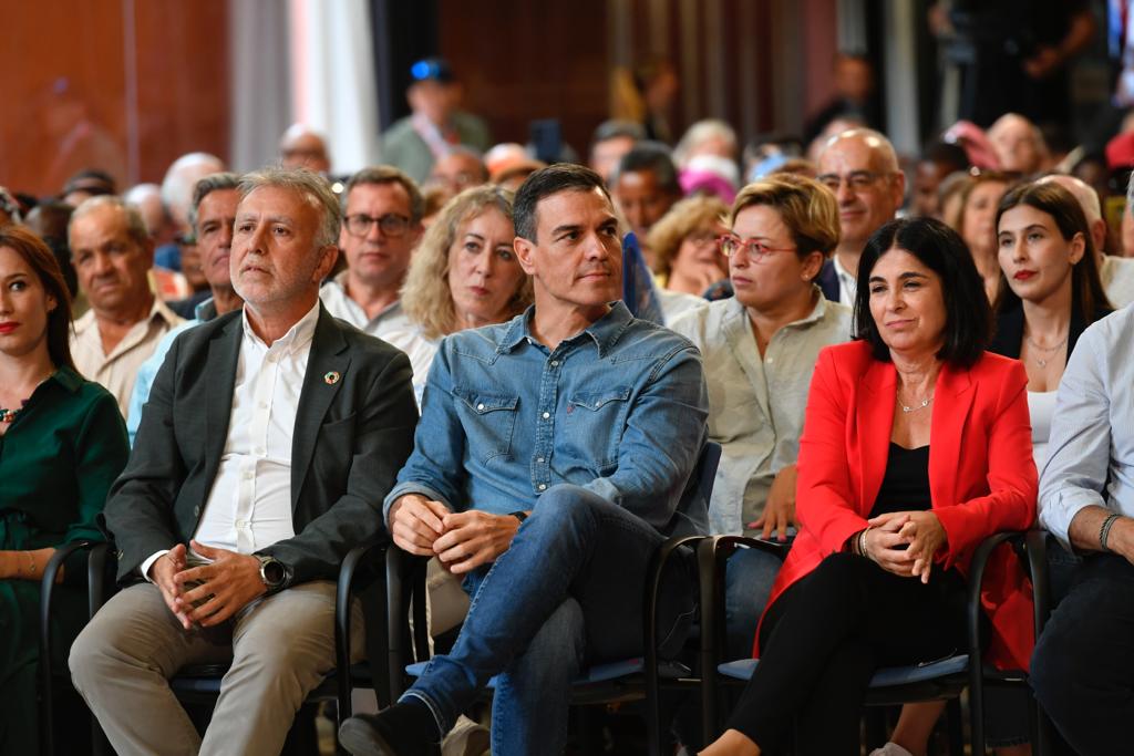 La intervención de Pedro Sánchez en el Alfredo Kraus, en imágenes