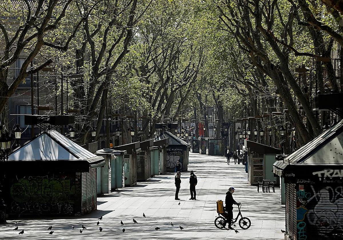 Imagen de archivo de las Ramblas de Barcelona.