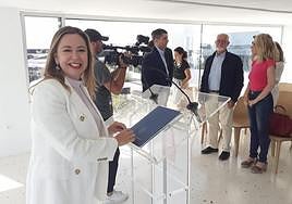 Intervención de la presidenta cabildicia, María Dolores Corujo, en el Islote de Femina.