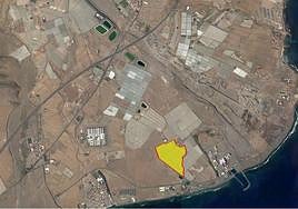 Ubicación de la planta fotovoltaica asociada al parque eólico Lomo del Moral.