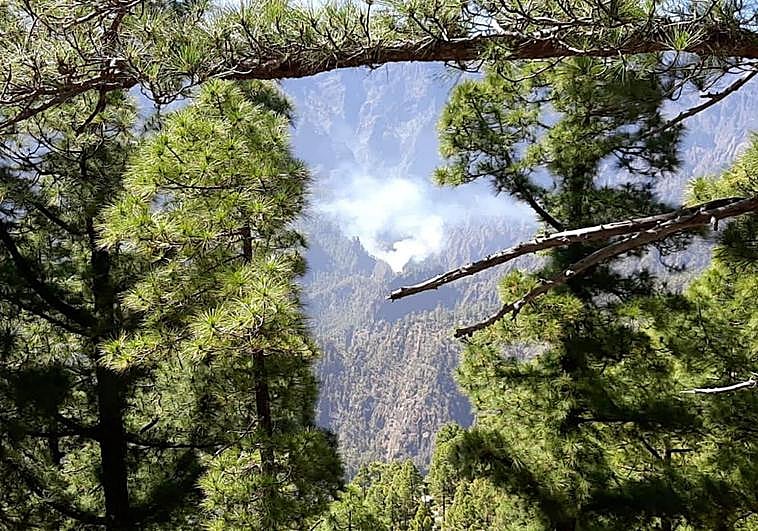 La orografía, principal enemigo para controlar el incendio de La Palma