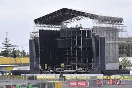 El escenario que acogió el concierto de Ricky Martin en 2016 en la capital grancanaria.