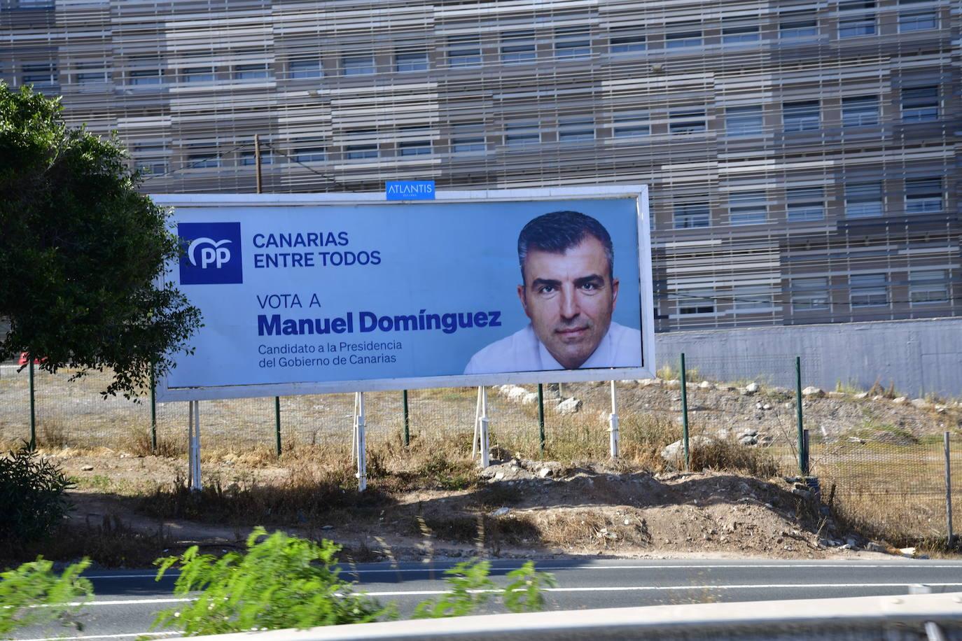 La marea de los carteles electorales inunda Gran Canaria