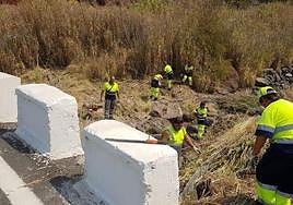 Imagen de archivo de trabajadores en un plan de empleo.