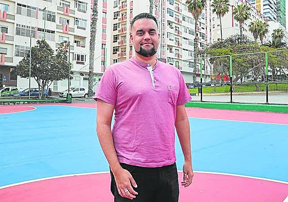 Félix Tomé, en el barrio de Escaleritas.