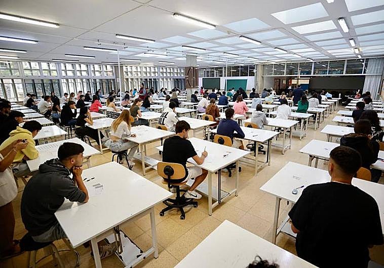 Imagen de la prueba de la EBAU del pasado año.