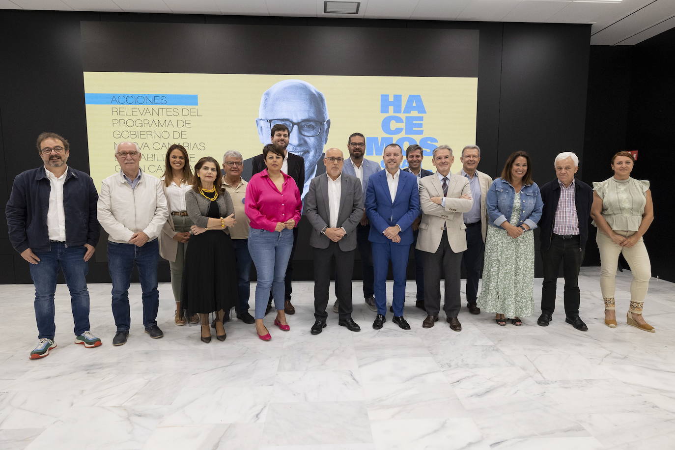 Antonio Morales y parte de la candidatura de NC al Cabildo el 28M.