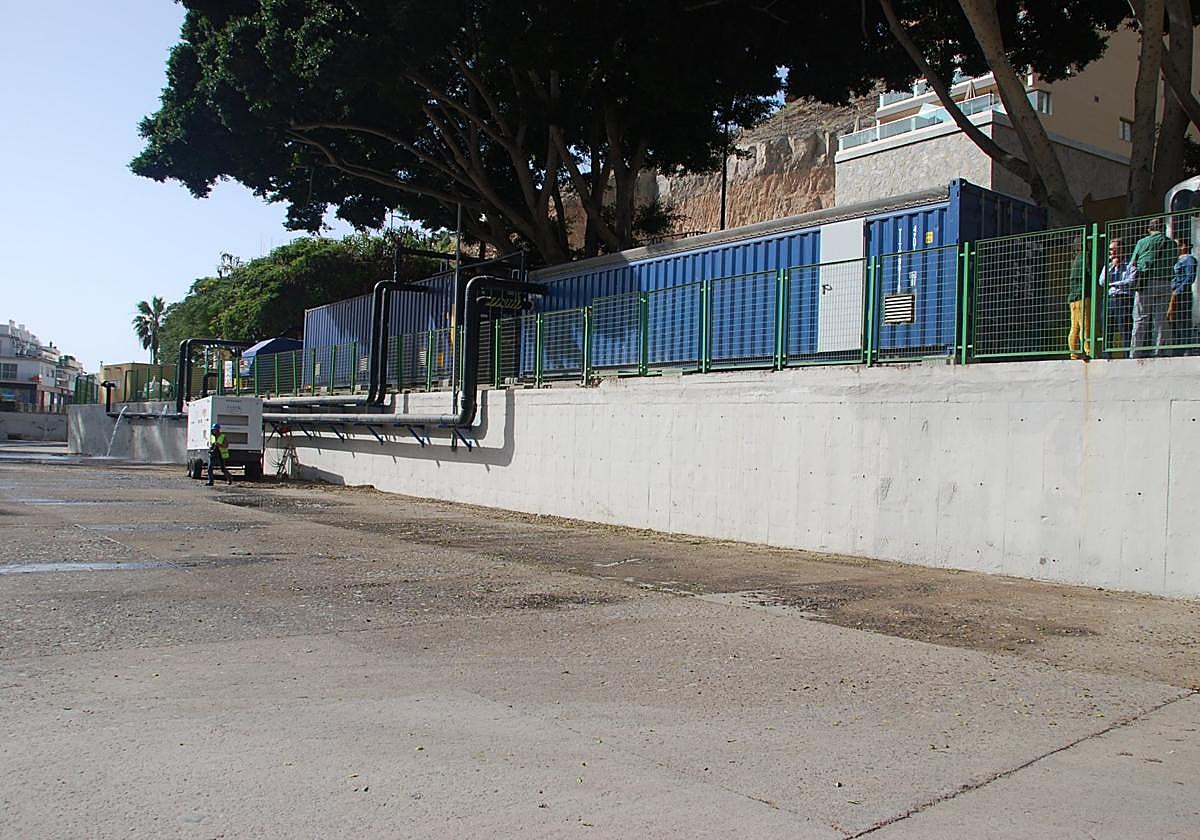 Desaladora de la playa de Mogán.