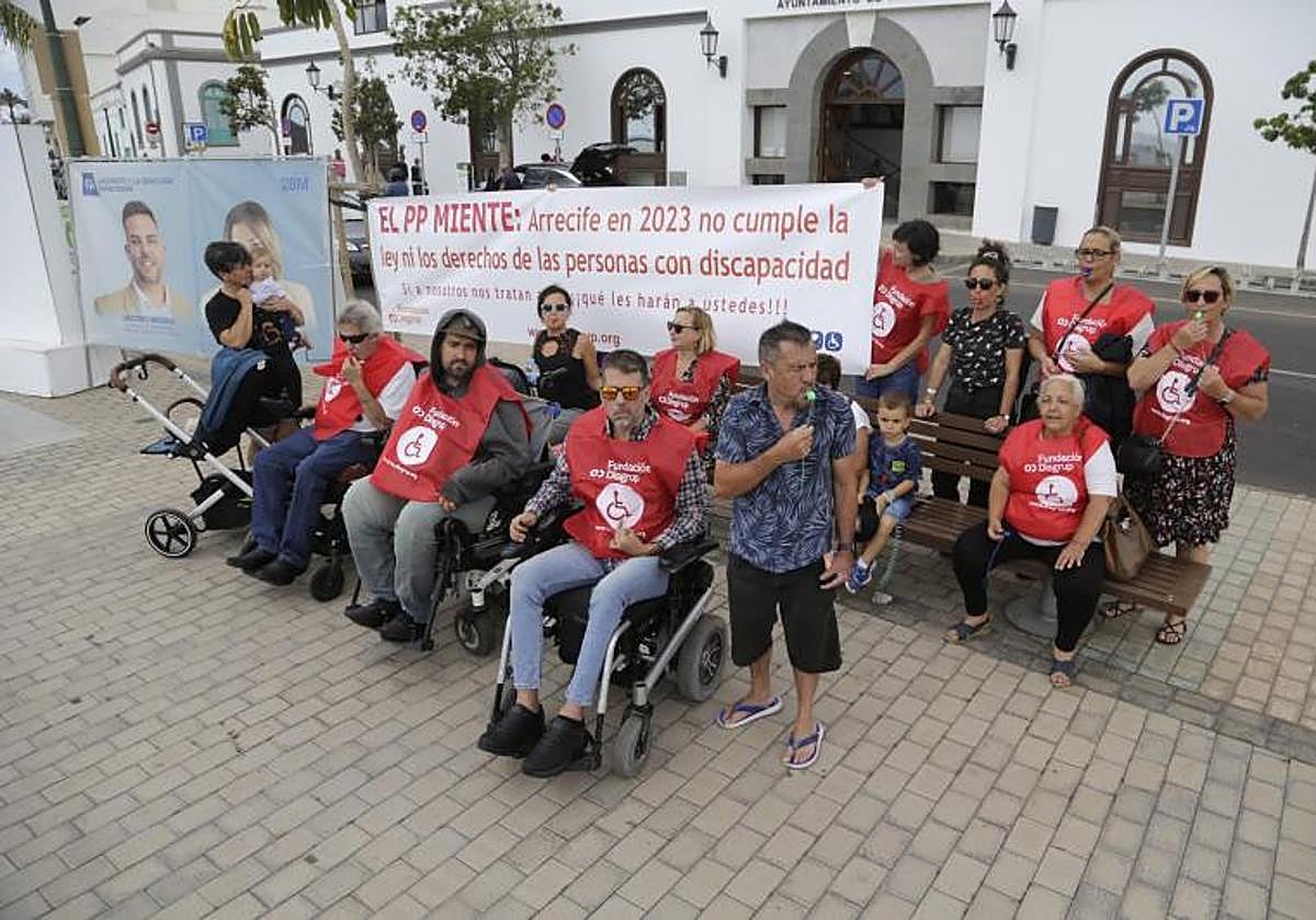 Momento de la protesta.