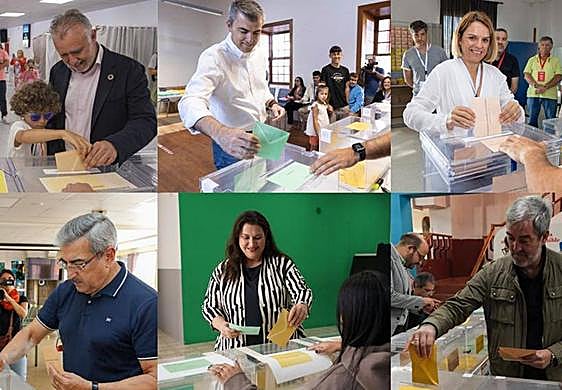 Los candidatos y candidatas a la Presidencia del Gobierno de Canarias ejercen su derecho al voto en este 28M.