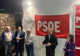 Alfredo Villalba, en un acto del PSOE de Haría.