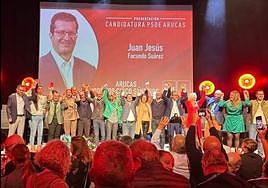 Juan Jesús Facundo y su equipo en un acto de campaña.