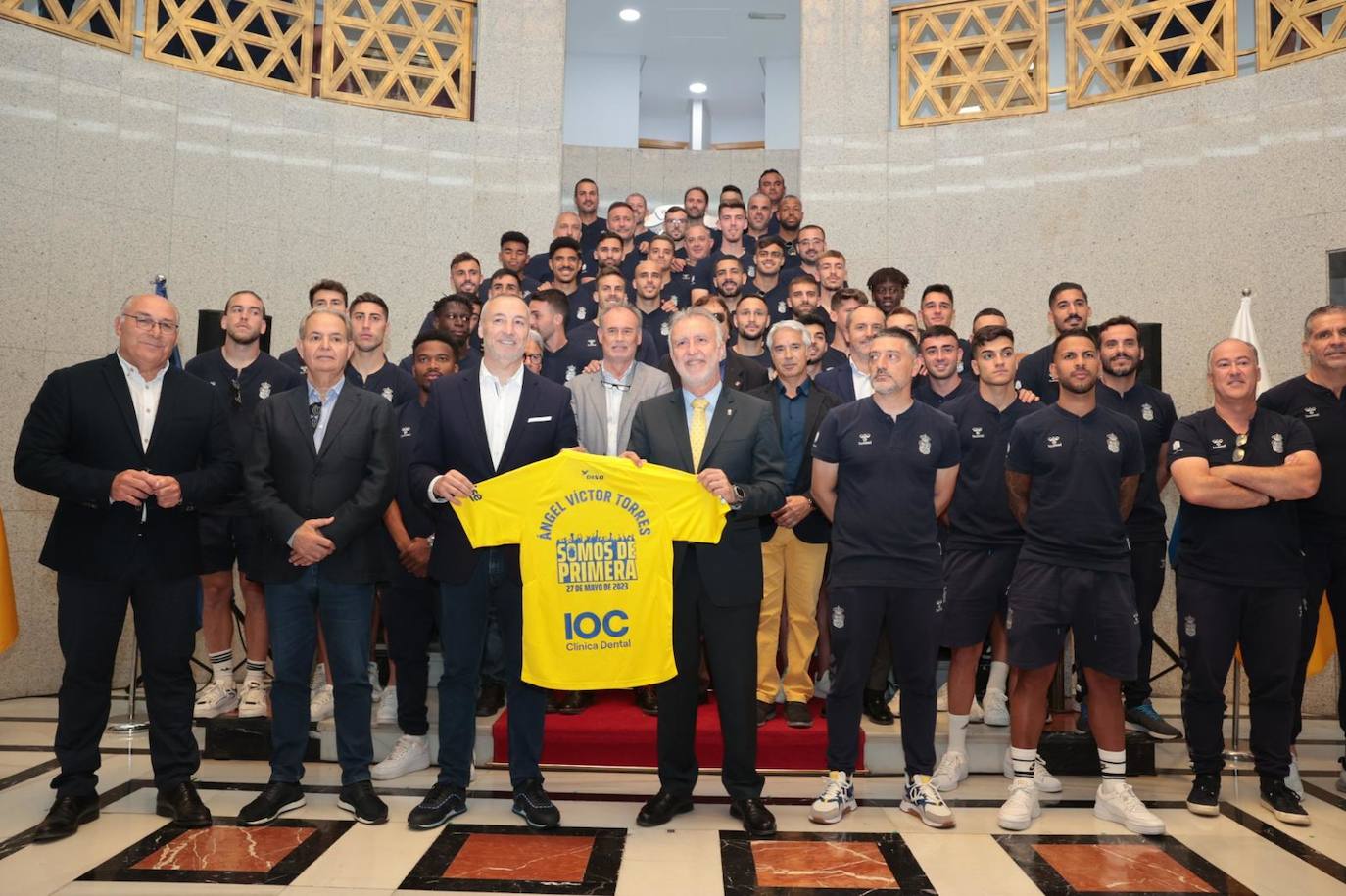 La UD Las Palmas visita la Presidencia del Gobierno