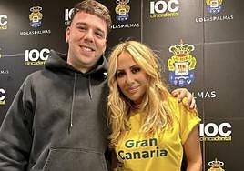 Quevedo y Sánchez en el estadio de Gran Canaria