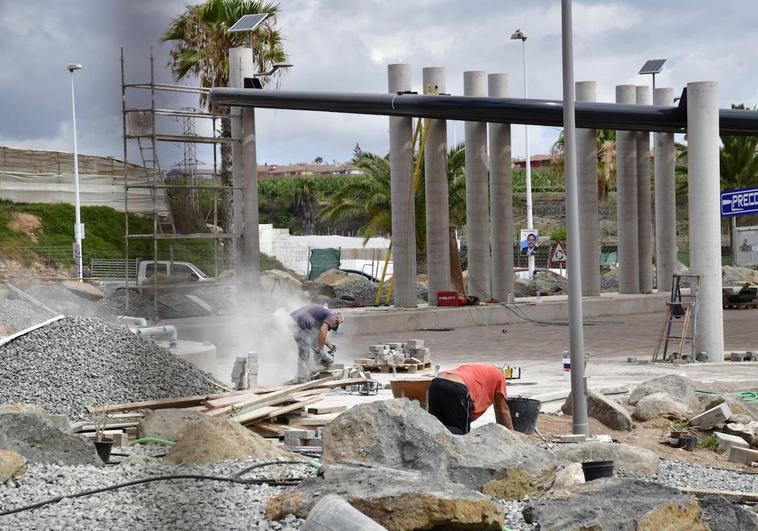 Regresan los trabajos al parque urbano de Melenara