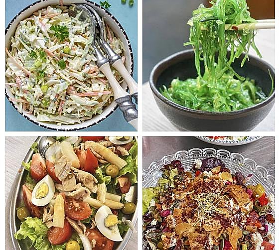 Diferentes ensaladas