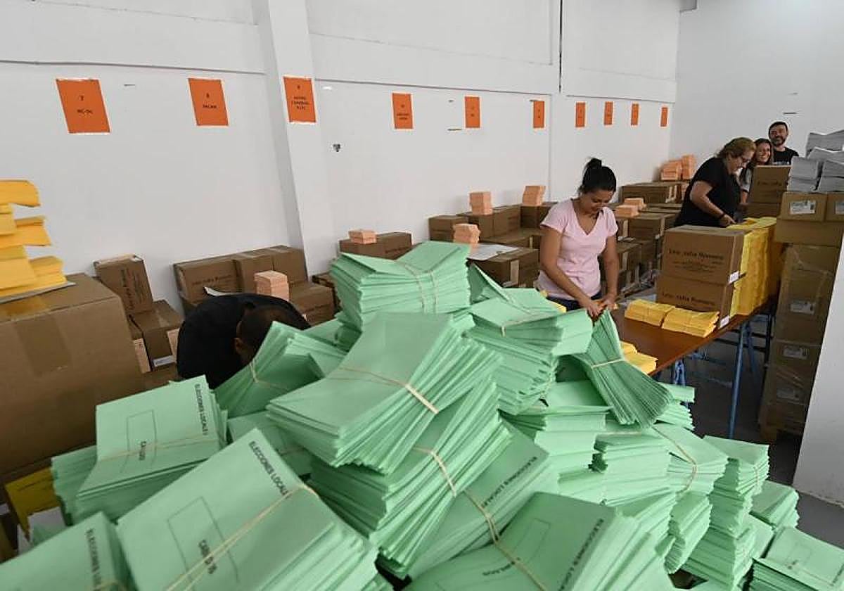 Imagen de las papeletas usadas el pasado 28M.