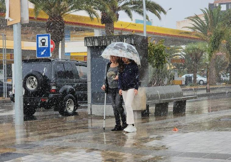 Imagen de la llegada de Óscar a Vecindario, en Gran Canaria.