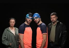 El cuarteto protagonista del montaje teatral 'El principio de Arquímedes'.