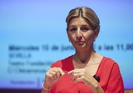 Yolanda Díaz, líder de Sumar.