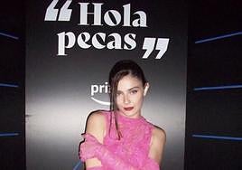 La actriz grancanaria Adriana Ubani, en el estreno de 'Culpa mía', en los cines Callao de Madrid.