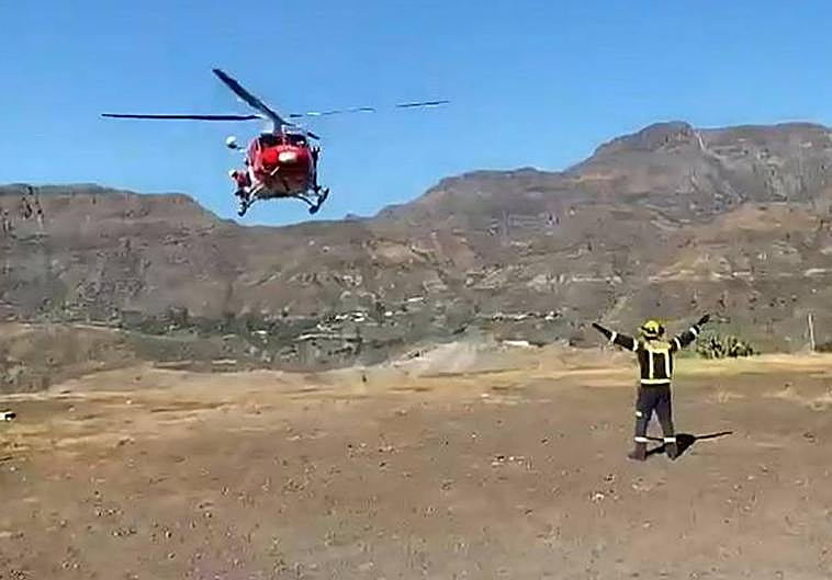 Imagen del helicóptero de rescate.