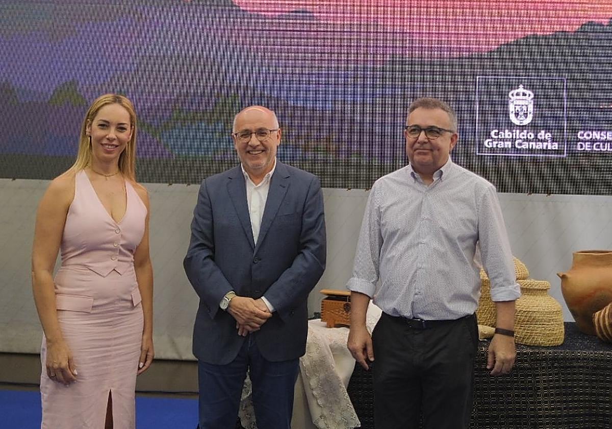 De izquierda a derecha, Guacimara Medina, Antonio Morales y Sergio Morales, este miércoles en la presentación del proyecto.