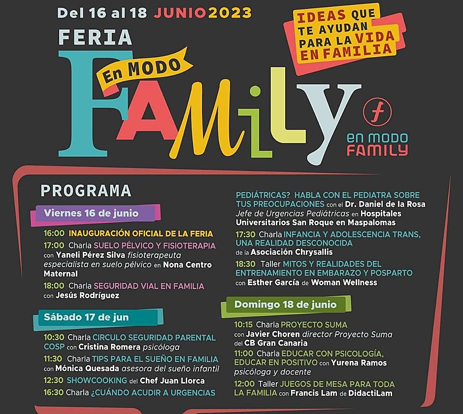 Llega 'En Modo Family', un evento único que alberga la primera feria de la familia en Canarias