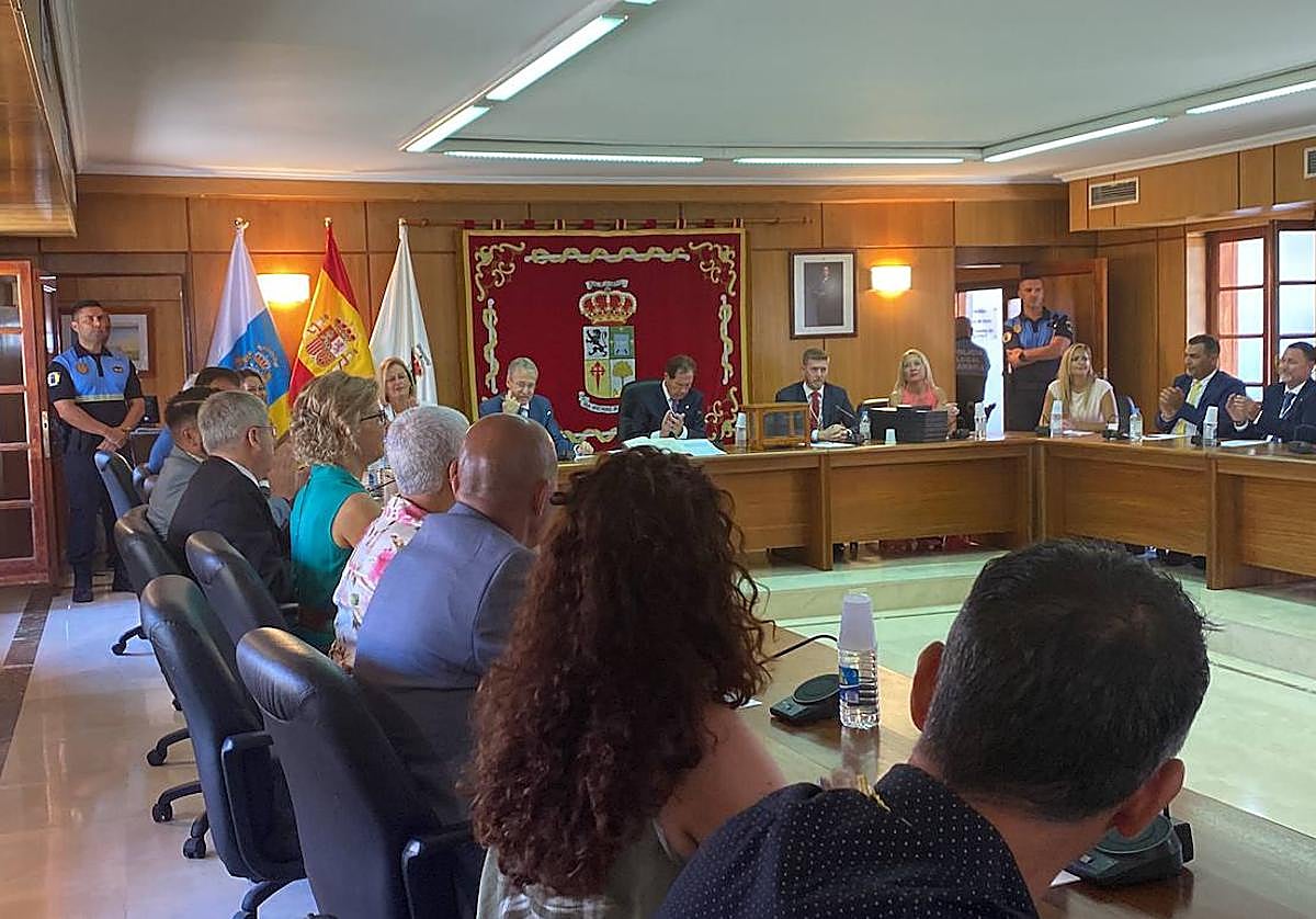 En la imagen, pleno de constitución del Ayuntamiento de San Bartolomé de Tirajana.
