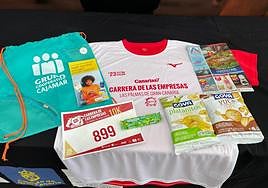 El kit del corredor incluye la camiseta oficial de la carrera, una bolsa y algunos snacks.
