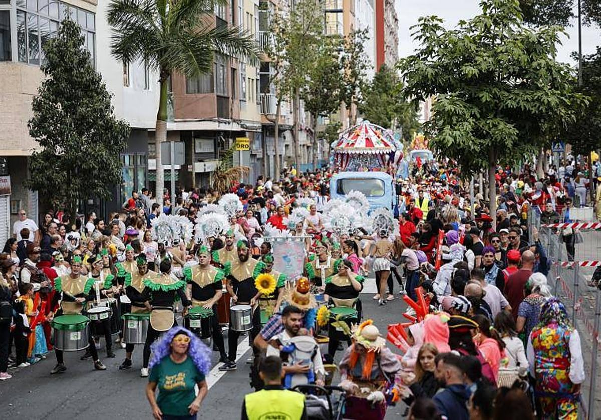 Imagen de la cabalgata de los últimos carnavales en la capital grancanaria.