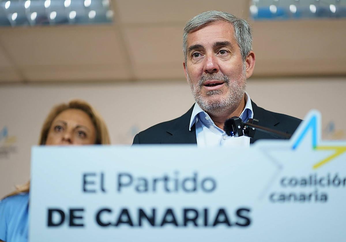 El secretario general de Coalición Canaria y candidato a la presidencia de Canarias, Fernando Clavijo.