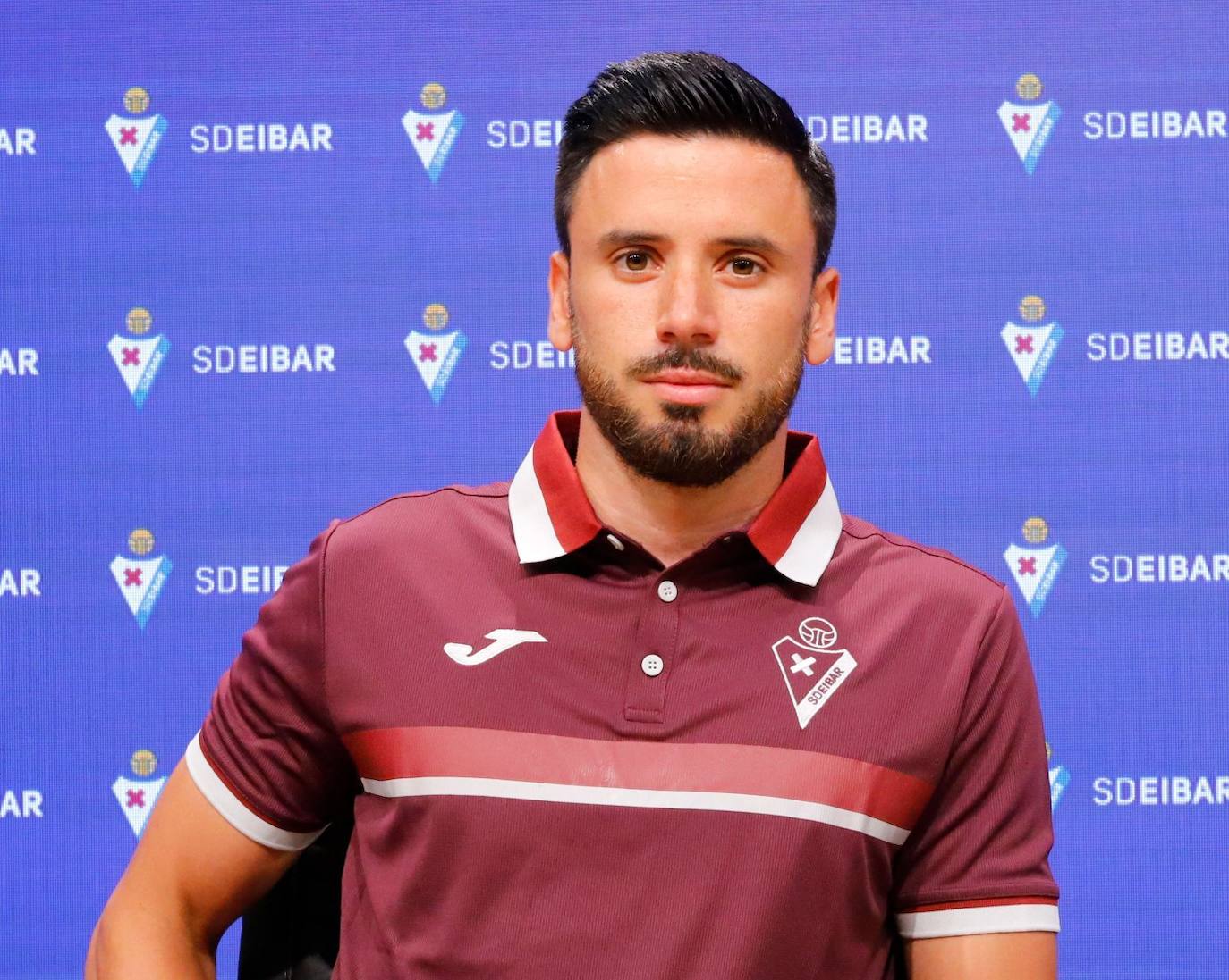 Javi Muñoz, en sala de prensa.