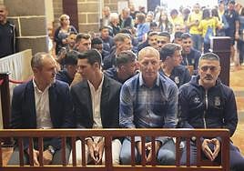 Luis Helguera, Vicente Gómez, Branko Milovanovic y Pimienta, en Teror.