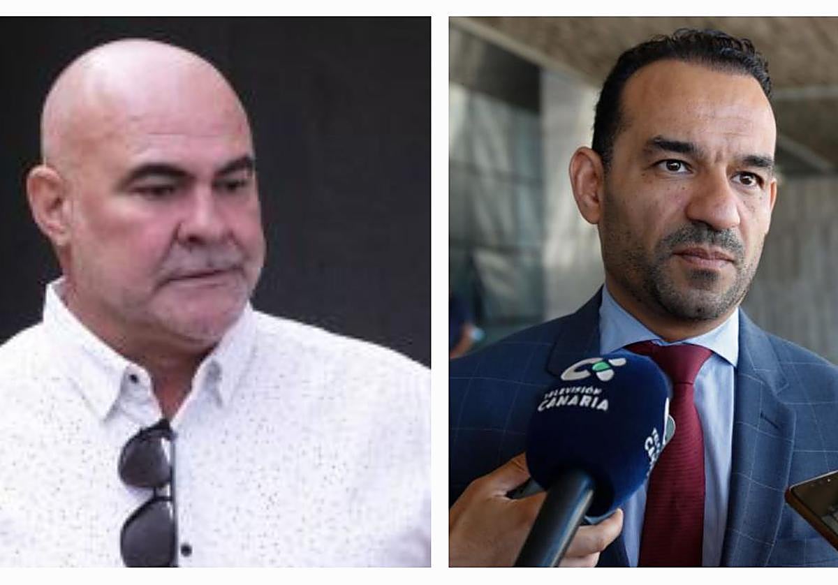 Navarro Tacoronte, a la izquierda, y a la derecha, su letrado Rachid Mohamed.