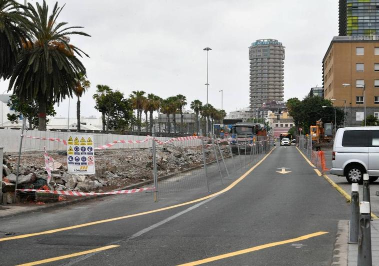 Un tramo de la calle Eduardo Benot cerrará desde el 4 de julio por las obras de la Metroguagua