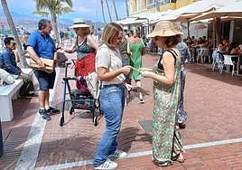 La candidata de Sumar por Las Palmas, Noemí Santana, este sábado haciendo campaña.