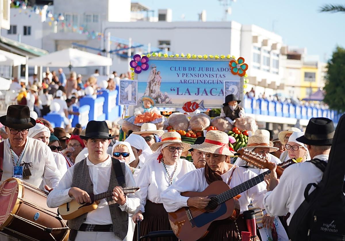 Imagen de la romería de este sábado en Arguineguín.