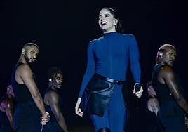 Rosalía durante su actuación en Gran Canaria.