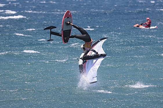 Nia, en pleno vuelo.