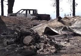 Así está la zona cero donde se originó el incendio de La Palma