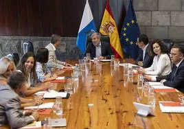 El Consejo de Gobierno celebró el lunes su primera reunión bajo la presidencia de Fernando Clavijo.